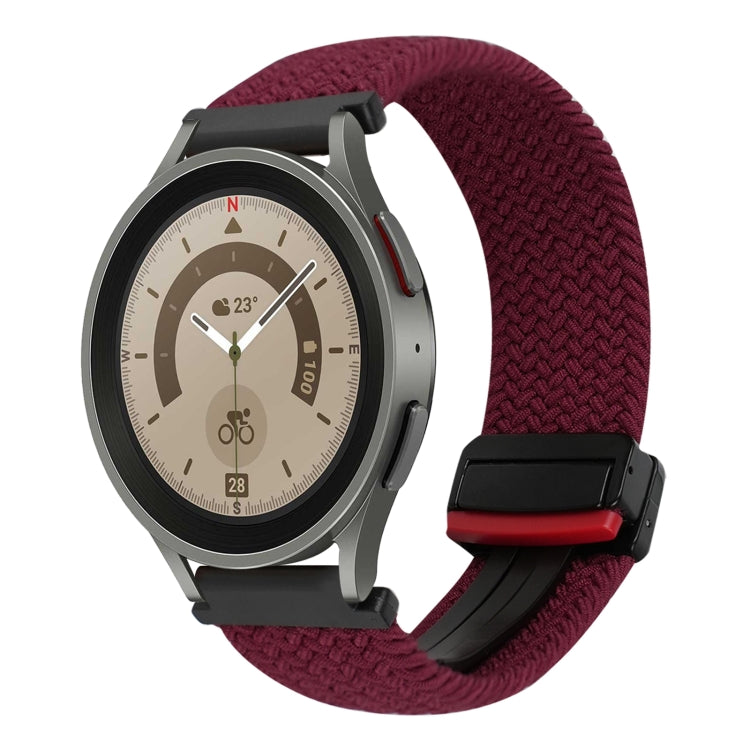20mm Magnetic Buckle Braided Watch Strap, For Samsung Galaxy Watch 5 Pro, For Samsung Gear Sport