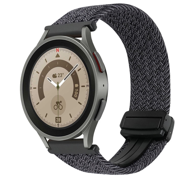 20mm Magnetic Buckle Braided Watch Strap, For Samsung Galaxy Watch 5 Pro, For Samsung Gear Sport