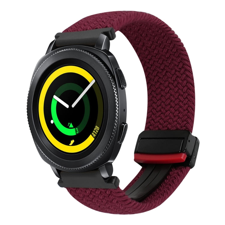 20mm Magnetic Buckle Braided Watch Strap, For Samsung Galaxy Watch 5 Pro, For Samsung Gear Sport