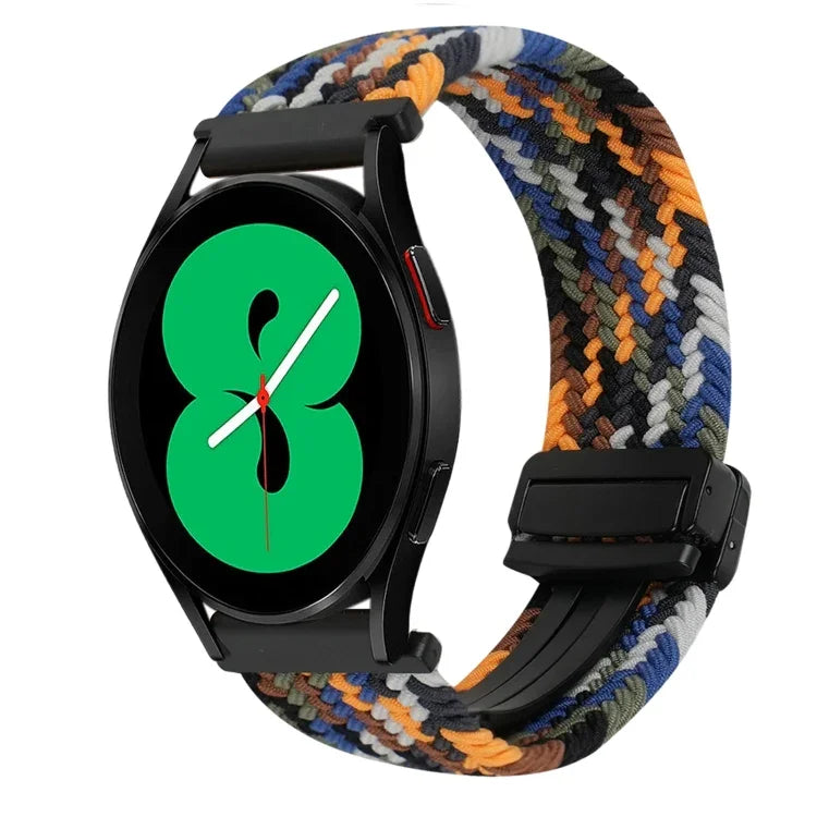 20mm Magnetic Buckle Braided Watch Strap, For Samsung Galaxy Watch 4, For Samsung Galaxy Watch 4 Classic