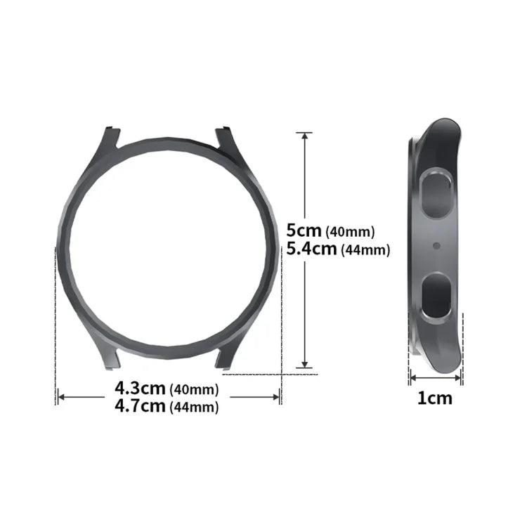 ENKAY Hat-Prince Electroplated Hard PC Case + 0.2mm 9H Glass Screen Protector, For Samsung Galaxy Watch7 44mm, For Samsung Galaxy Watch7 40mm