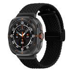 For Samsung Galaxy Watch Ultra 47mm Fold Magnetic Buckle Braided Watch Band