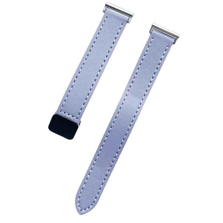Slim Magnetic Buckle 20mm Microfiber Leather Watch Band for Galaxy Watch 4 in lavender color, easy to wear and adjust.