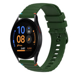 Wavy Dotted Stitched 20mm Silicone Watch Band, For Samsung Galaxy Watch FE 40mm, For Samsung Galaxy Watch 7 40 / 44mm, For Samsung Galaxy Watch 6  Cassic 43 / 47mm, For Samsung Galaxy Watch 6 40 / 44mm