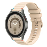 Wavy Dotted Stitched 20mm Silicone Watch Band, For Samsung Galaxy Watch 5 40 / 44mm, For Samsung Galaxy Watch 5 Pro 45mm, For Samsung Galaxy Watch 4 40 / 44mm, For Samsung Galaxy Watch 4 Classic 42 / 46mm