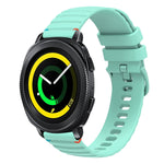 Wavy Dotted Stitched 20mm Silicone Watch Band, For Samsung Galaxy Gear Sport, For Samsung Galaxy Watch Active 2, For Samsung Galaxy Watch3 41mm, For Samsung Galaxy Watch Active