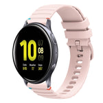 Wavy Dotted Stitched 20mm Silicone Watch Band, For Samsung Galaxy Gear Sport, For Samsung Galaxy Watch Active 2, For Samsung Galaxy Watch3 41mm, For Samsung Galaxy Watch Active