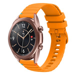 Wavy Dotted Stitched 20mm Silicone Watch Band, For Samsung Galaxy Gear Sport, For Samsung Galaxy Watch Active 2, For Samsung Galaxy Watch3 41mm, For Samsung Galaxy Watch Active
