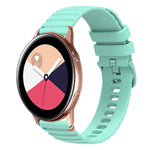 Wavy Dotted Stitched 20mm Silicone Watch Band, For Samsung Galaxy Gear Sport, For Samsung Galaxy Watch Active 2, For Samsung Galaxy Watch3 41mm, For Samsung Galaxy Watch Active