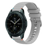 Wavy Dotted Stitched 20mm Silicone Watch Band, For Samsung Galaxy Watch 42mm, For Samsung Gear S2 Classic