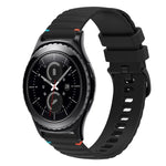 Wavy Dotted Stitched 20mm Silicone Watch Band, For Samsung Galaxy Watch 42mm, For Samsung Gear S2 Classic