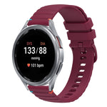 Wavy Dotted Stitched 20mm Silicone Watch Band, For Samsung Galaxy Watch FE 40mm, For Samsung Galaxy Watch 7 40 / 44mm, For Samsung Galaxy Watch 6  Cassic 43 / 47mm, For Samsung Galaxy Watch 6 40 / 44mm