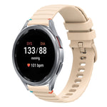 Wavy Dotted Stitched 20mm Silicone Watch Band, For Samsung Galaxy Watch FE 40mm, For Samsung Galaxy Watch 7 40 / 44mm, For Samsung Galaxy Watch 6  Cassic 43 / 47mm, For Samsung Galaxy Watch 6 40 / 44mm