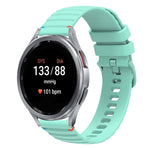 Wavy Dotted Stitched 20mm Silicone Watch Band, For Samsung Galaxy Watch FE 40mm, For Samsung Galaxy Watch 7 40 / 44mm, For Samsung Galaxy Watch 6  Cassic 43 / 47mm, For Samsung Galaxy Watch 6 40 / 44mm