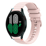 Wavy Dotted Stitched 20mm Silicone Watch Band, For Samsung Galaxy Watch 5 40 / 44mm, For Samsung Galaxy Watch 5 Pro 45mm, For Samsung Galaxy Watch 4 40 / 44mm, For Samsung Galaxy Watch 4 Classic 42 / 46mm