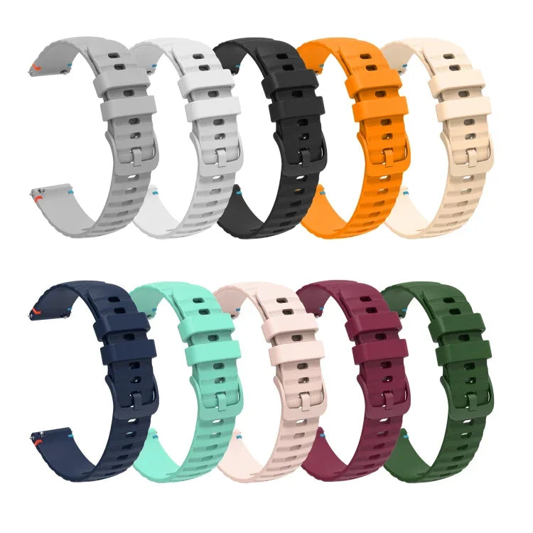 Wavy Dotted Stitched 20mm Silicone Watch Band, For Samsung Galaxy Watch 42mm, For Samsung Gear S2 Classic