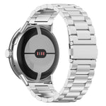 Three Beads Stainless Steel Metal Watch Band, For Google Pixel Watch 5 / 4 / 3 / 2 / 1 41mm, For Google Pixel Watch 5 / 4 / 3 45mm