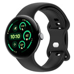 Solid Color Butterfly Buckle Silicone Watch Band, Size:L, Size: L