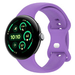 Solid Color Butterfly Buckle Silicone Watch Band, Size:L, Size: L