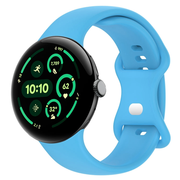 Solid Color Butterfly Buckle Silicone Watch Band, Size:L, Size: L