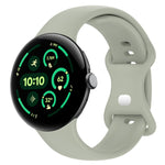 Solid Color Butterfly Buckle Silicone Watch Band, Size:L, Size: L