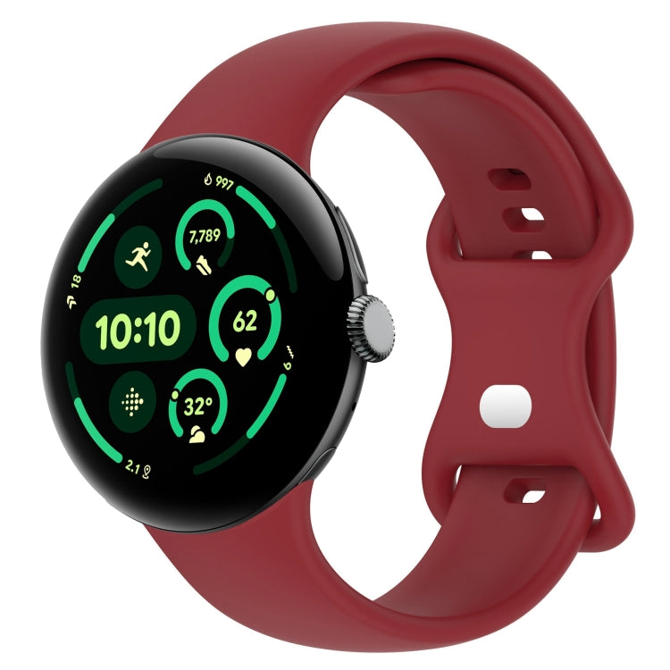 Solid Color Butterfly Buckle Silicone Watch Band, Size:L, Size: L