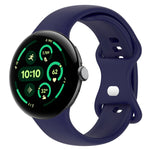 Solid Color Butterfly Buckle Silicone Watch Band, Size:L, Size: L