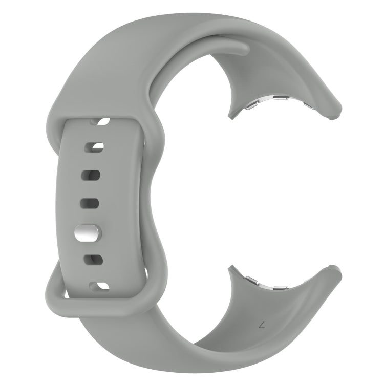 Solid Color Butterfly Buckle Silicone Watch Band, Size:L, Size: L