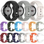 Solid Color Butterfly Buckle Silicone Watch Band, Size:L, Size: L