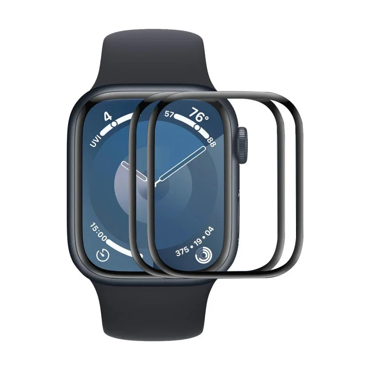 2pcs ENKAY 3D Full Coverage Soft PC Edge PMMA HD Screen Film, For Apple Watch Series 11 / 10 46mm, For Apple Watch Series 11 / 10 42mm