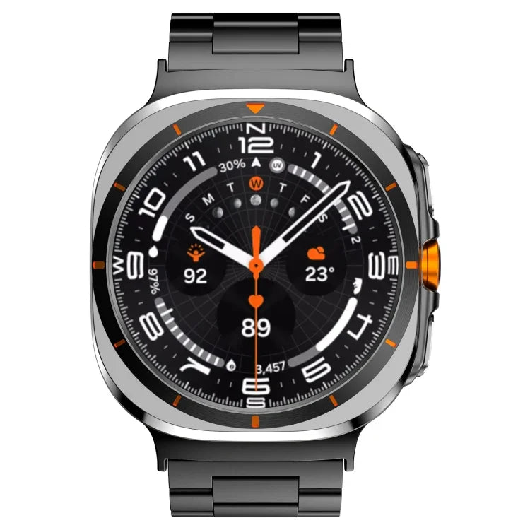 For Samsung Galaxy Watch Ultra 47mm Three Beads Titanium Alloy Metal Watch Band