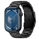Three Beads Titanium Alloy Metal Watch Band, For Apple Watch Series 10 46mm, For Apple Watch Series 10 42mm, For Apple Watch SE 2023 44mm, For Apple Watch SE 2023 40mm, For Apple Watch Ultra 2 49mm, For Apple Watch Series 9 45mm                        ...