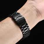 Three Beads Titanium Alloy Metal Watch Band, For Apple Watch Series 7 41mm, For Apple Watch Series 7 45mm, For Apple Watch Series 6 40mm, For Apple Watch Series 6 44mm, For Apple Watch Series 5 44mm, For Apple Watch Series 5 40mm                       ...