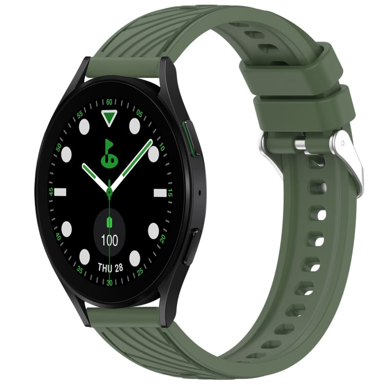 Stripe Texture Silicone 20mm Watch Band, For Samsung Galaxy Watch5 Golf Edition, For Samsung Galaxy Watch 5  44mm, For Samsung Galaxy Watch 5 Pro  45mm, For Samsung Galaxy Watch 5  40mm