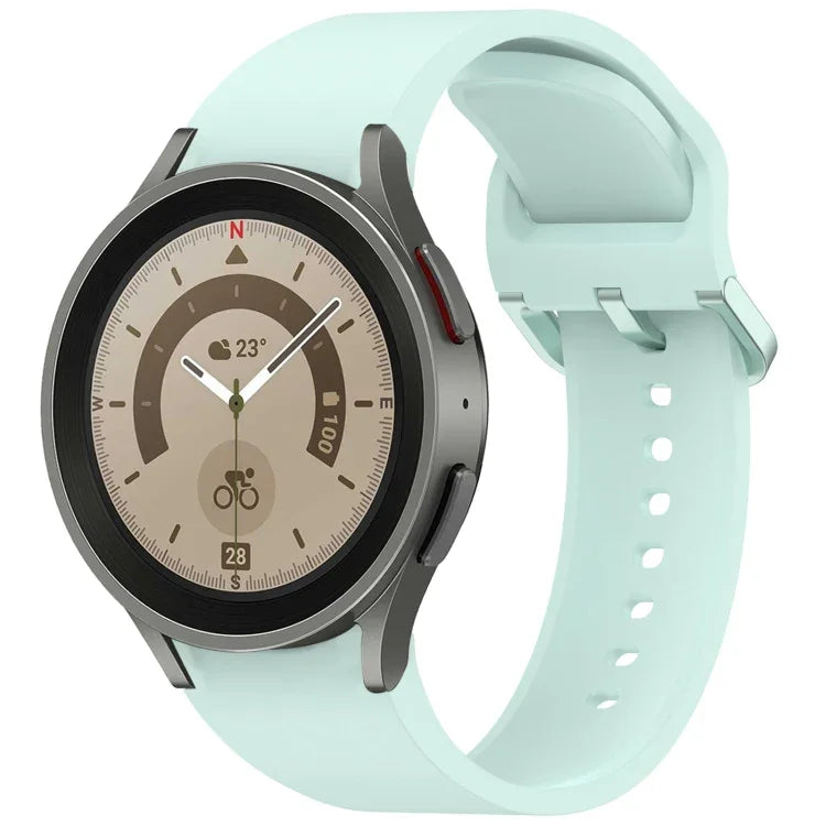 Solid Color Colorful Buckle Quick Release Silicone Watch Band, For Samsung Galaxy Watch 5 40 / 44mm, For Samsung Galaxy Watch 5 Pro, For Samsung Galaxy Watch 4 40 / 44mm, For Samsung Galaxy Watch 4 Classic 46 / 42mm