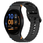 Wavy Grain Stitched Quick Release Silicone Watch Band, For Samsung Galaxy Watch FE 40mm, For Samsung Galaxy Watch 7 44mm, For Samsung Galaxy Watch 7 40mm, For Samsung Galaxy Watch 6 Classic 47mm