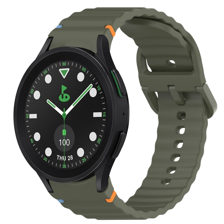 Wavy Grain Stitched Quick Release Silicone Watch Band, For Samsung Galaxy Watch 5 Golf Edition, For Samsung Galaxy Watch 5  44mm, For Samsung Galaxy Watch 5 Pro  45mm, For Samsung Galaxy Watch 5  40mm