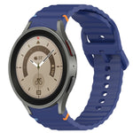 Wavy Grain Stitched Quick Release Silicone Watch Band, For Samsung Galaxy Watch 5 Golf Edition, For Samsung Galaxy Watch 5  44mm, For Samsung Galaxy Watch 5 Pro  45mm, For Samsung Galaxy Watch 5  40mm
