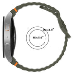 Wavy Grain Stitched Quick Release Silicone Watch Band, For Samsung Galaxy Watch FE 40mm, For Samsung Galaxy Watch 7 44mm, For Samsung Galaxy Watch 7 40mm, For Samsung Galaxy Watch 6 Classic 47mm