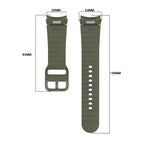 Wavy Grain Stitched Quick Release Silicone Watch Band, For Samsung Galaxy Watch 6 44mm, For Samsung Galaxy Watch 6 40mm, For Samsung Galaxy Watch 6 Classic 43mm, For Samsung Galaxy Watch 5 Pro Golf Edition