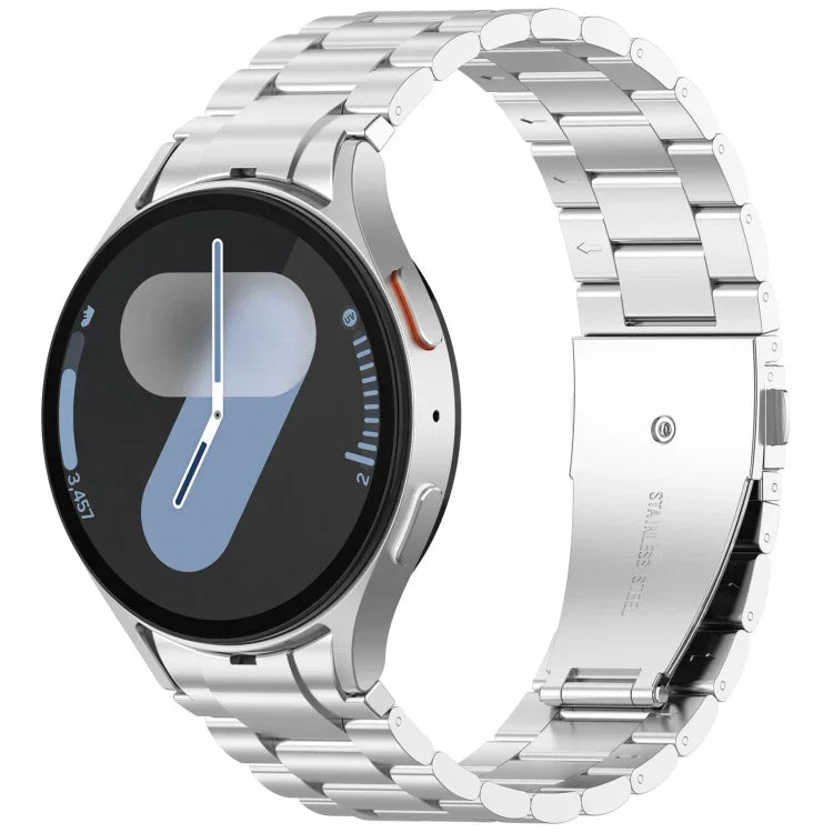 Three Beads Button Quick Release Metal Watch Band, For Samsung Galaxy Watch FE 40mm, For Samsung Galaxy Watch 7 40 / 44mm, For Samsung Galaxy Watch 6 Classic 43 / 47mm, For Samsung Galaxy Watch 6  40 / 44mm, For Samsung Galaxy Watch 5 40 / 44mm        ...