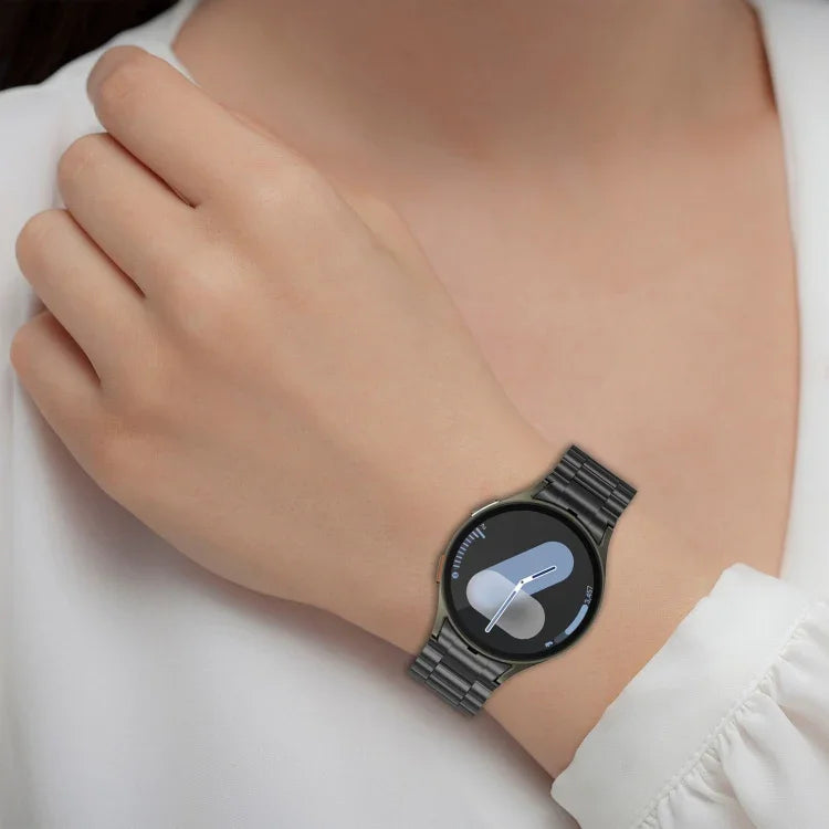 Three Beads Button Quick Release Metal Watch Band, For Samsung Galaxy Watch FE 40mm, For Samsung Galaxy Watch 7 40 / 44mm, For Samsung Galaxy Watch 6 Classic 43 / 47mm, For Samsung Galaxy Watch 6  40 / 44mm, For Samsung Galaxy Watch 5 40 / 44mm        ...