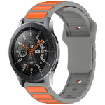 Two Color I-Shaped Silicone Watch Band, For Samsung Galaxy Watch 20mm, For Samsung Galaxy Watch 22mm