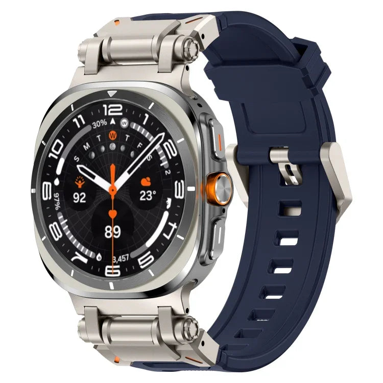 Titanium Connector Quick Release Silicone Watch Band, For Samsung Galaxy Watch Ultra 47mm / Ultra 2025