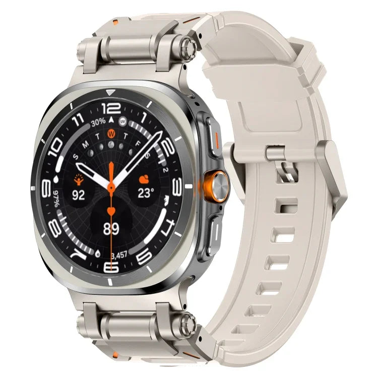 Titanium Connector Quick Release Silicone Watch Band, For Samsung Galaxy Watch Ultra 47mm / Ultra 2025