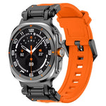 Black Connector Quick Release Silicone Watch Band, For Samsung Galaxy Watch Ultra 47mm / Ultra 2025