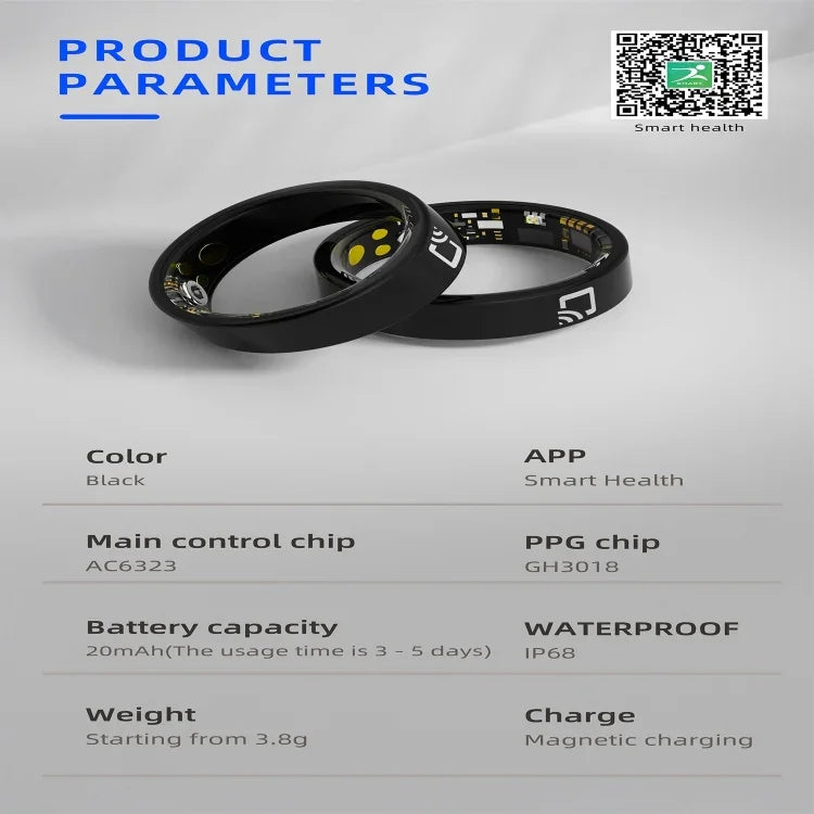 R20 SIZE 11 Smart Ring, Support Heart Rate / Blood Oxygen / Sleep Monitoring / Multiple Sports Modes