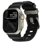 Wild Path Grey Buckle Thickened Silicone Watch Band, For Apple Watch 46mm / 49mm / 45mm / 44mm