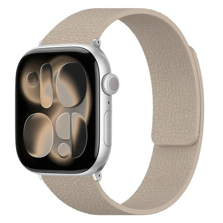 Litchi Texture Magnetic Silicone Watch Band, For Apple Watch 46mm / 49mm / 45mm / 44mm, For Apple Watch 42mm / 41mm / 40mm / 38mm