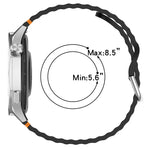 Wavy Grain Stitched 22mm Silicone Watch Band, For Samsung Galaxy Watch 3 45mm